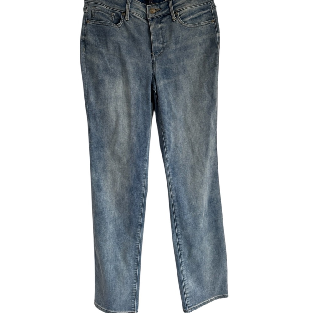 NWT NYDJ Marilyn Straight Leg Jeans Women's Size 8 Light Wash Denim Lift Tuck - Picture 3 of 13